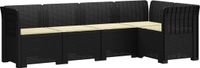 vidaXL Tuinbank met Kussens Rattanlook PP Antraciet