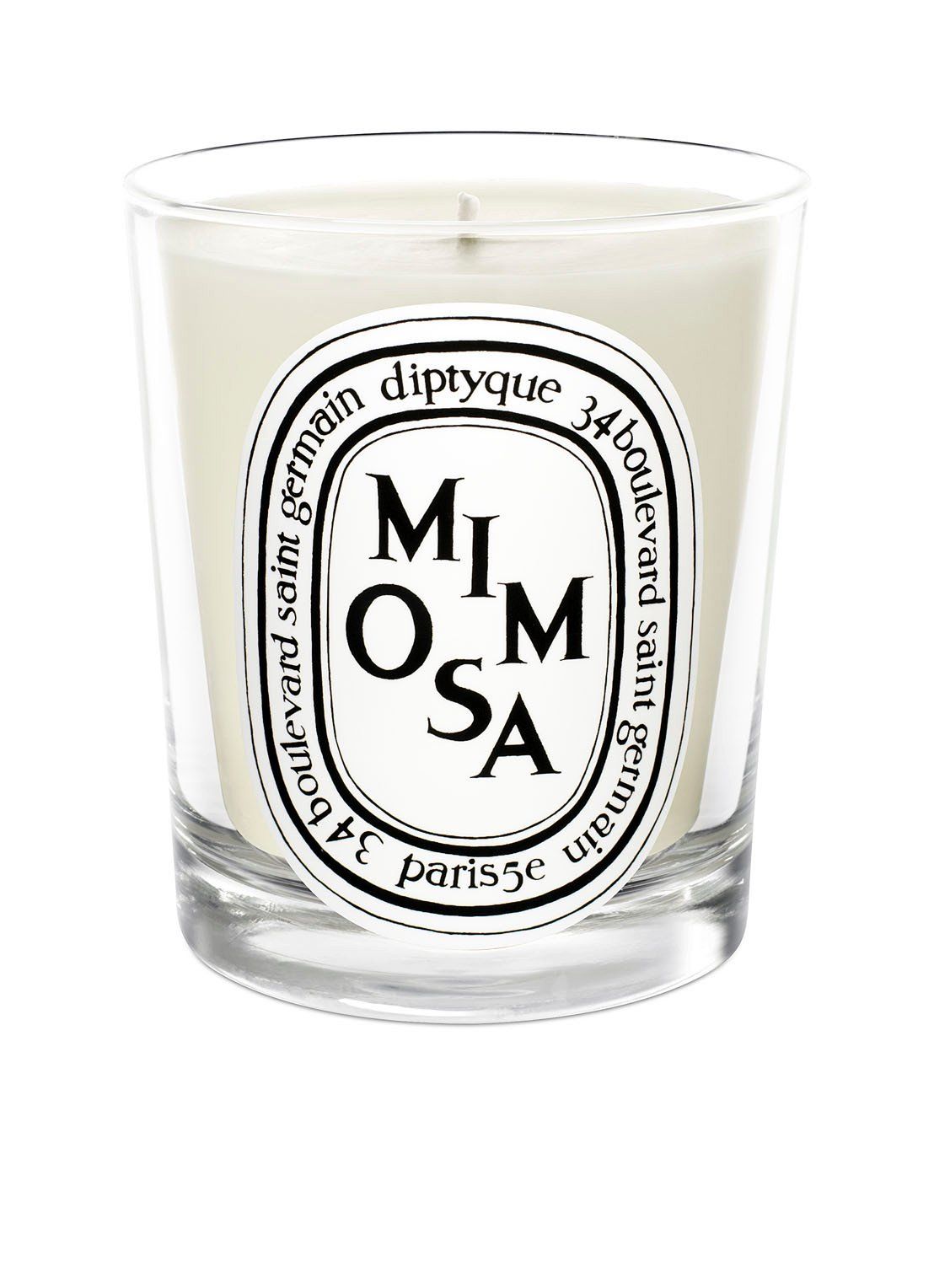 diptyque Mimosa Mini Geurkaars - Wit - Glas - 3700431404008