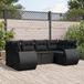 Maison Exclusive - Ensemble de meubles de jardin 6 pièces avec canapé et coussins, noir, en polyrotin