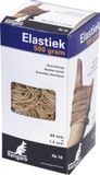 Kangaro elastiek - nr. 16 - 60 x 1,5 mm - 500 gram - naturel elastieken
