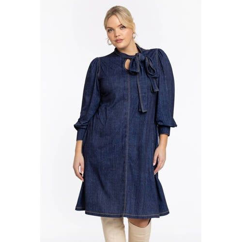 YOEK A-lijn jurk dark blue denim