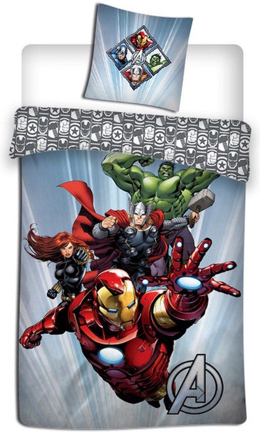 Marvel Avengers Dekbedovertrek Eenpersoons - 140x200cm - Polyester