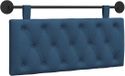 vidaXL Hangend Hoofdbord Blauw Stof