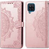 imoshion Samsung Galaxy A12 Mandala Bookcase - Rosé Goud
