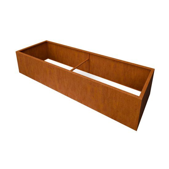 Geroba Artesa Rechthoekige plantenbak Cortenstaal - 100x100x30 cm
