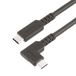StarTech 2m Robuuste Haakse USB-C Kabel, 100W (5A) PD, 4K 60Hz, Zwart