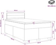 vidaXL Boxspringbed met matras en hoofdeinde Zwart 120 x 200 cm Stof