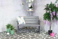 Marseille houten tuinbank 2-zits - Grijs - OP=OP