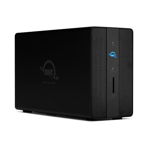 OWC Gemini Thunderbolt Dock en externe RAID-opslagbehuizing met twee sleuven voor 2,5-inch of 3,5-inch SATA- of U.2-schijven