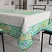 PETTI Artigiani Italiani - Tafelkleed, vuilafstotend, rechthoekig, voor keukentafel, geometrisch design, Vietri groen, watergroen, X18, zitplaatsen (140 x 360 cm), 100% Made in Italy