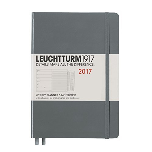 Leuchtturm1917 348238 weekkalender en notitieboek, medium, antraciet