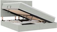 vidaXL LED opbergbed met matras Lichtgrijs 180 x 200 cm Fluweel