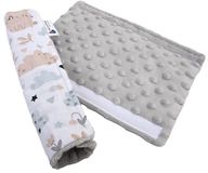 Medi Partners Autogordelbeschermer 17x22cm Baby 100% Katoen Minky Dubbelzijdig Sportwagen Wrijvingspunten