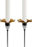 Sagaform Viva bougeoir set van 2 D7.5cm H1.5cm ambre