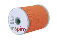 Katoenen koord, gewaxt, fijn, oranje, 1,5 mm, 100 m.