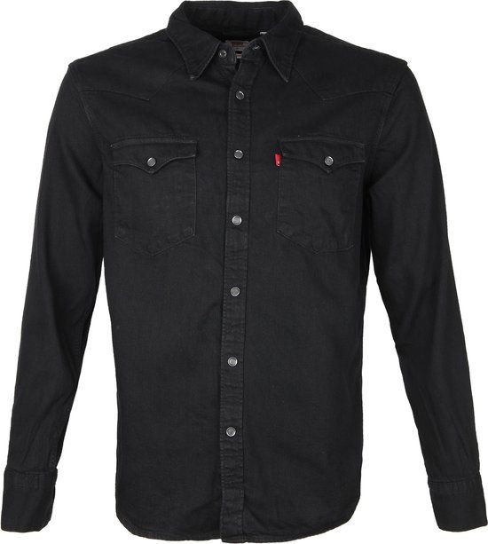 Levi's Barstow Overhemd Zwart - Heren - Maat XXL