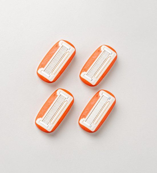 Fler Scheermesjes 4 Stuks Oranje
