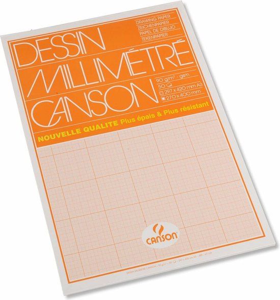 Canson Millimeterblok A3 lichtbruin | 50 vel