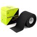 KALAHARI Kinesiology Tape met eBook toepassingen in het Nederlands – Kinesiologie Tape met hoge kleefkracht en bestand tegen water en zweet – Kinesio voor sport en revalidatie 5cm x 5m, ZWART
