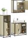 Maison Exclusive - Ensemble de meubles de salle de bain 3 pièces en bois composite chêne Sonoma