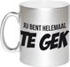 Bellatio Decorations Shoppartners Bv Jij bent helemaal te gek koffiemok / theebeker - 330 ml - zilveren - cadeau mok / beker