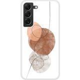 Samsung Beschermende siliconen case compatibel met Galaxy S22 Plus One lijn bruin