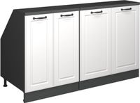 Vicco R-Line Keukenkast voor schuine wand – 140 cm Set van 2 kastrompen 60 cm diepte Wit Landhuis