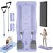 Lixada Tapis de Pilates pliable 4 en 1 pour la maison, rouleau abdominal multifonction pour l'entraînement, équipement de fitness pour salle de sport à domicile, appareil de renforcement du tronc, couleur violet