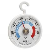 TFA Dostmann koelkast en vriezerthermometer - 1x - wit - metaal - analoog