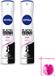 Nivea Deospray Invisible Black & White - 150 ml - 2 stuks