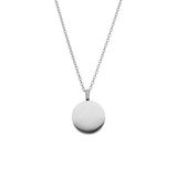 Lucardi Unisex RVS ketting met ashanger - Ketting - Staal - Zilverkleurig - 50 cm