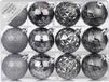 Inge-glas Inge's Christmas Decor Gmbh 24x stuks luxe gedecoreerde kunststof kerstballen antraciet mix 6 cm