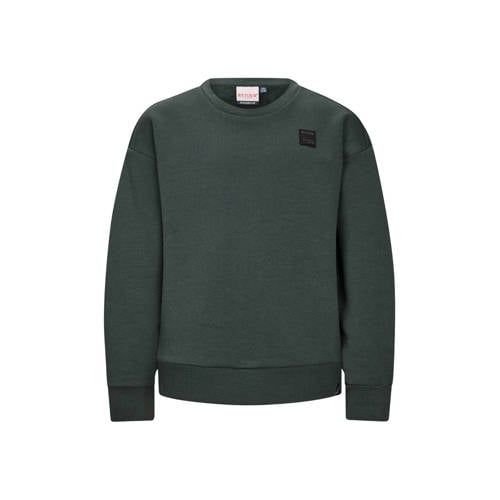 Retour Jeans sweater met backprint donkergroen