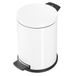 Hailo 0514-089 poubelle 12 l Rond Métal, Plastique, Acier Blanc