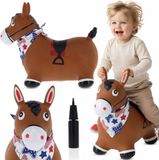 Sun Baby Springdier met pomp - Paard - Bruin met sjaal - Vanaf 1 jaar - Max 45 kg