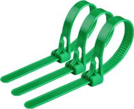 NONE Trypot Duurzame Trypot Set Groen 100 Stuks 20x4,8 cm, Nylon Kabelbanden, Sterke Klemmen, Kabelorganisatie, Thuis