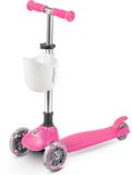 Cariboo Ghost - Roze Kinderstep - Verstelbaar Stuur - Oplichtend Platform