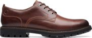 Clarks Batcombe Tie Derby-schoen voor heren, donkerbruin leer, maat 41.5