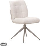 LABEL51 No Way Fauteuil de salle à manger - Naturel - Superb - Taupe Métal