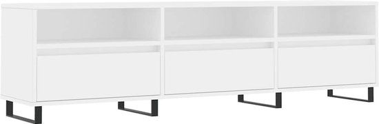 vidaXL Tv-meubel 150x30x44,5 cm bewerkt hout wit