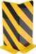 JEKA Industriële Efficiency B.V. Protections d'angle acier – forme L ou U – jaune/noir – pour rayonnages - Jaune & Noir - 18 x 18 x 5 mm
