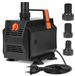 Pompe submersible - Pompe de bassin - 3500 l/h - 60 W - Avec 3 buses