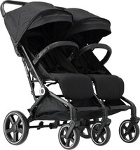 Deryan Luxe XP Twin Buggy XL - Black - Double Stroller - Lightweight & Compact