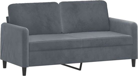 vidaXL Tweezitsbank 140 cm fluweel donkergrijs