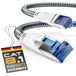 CSL - CAT 8 netwerkkabel 40 Gbits - 10m - katoenen mantel - LAN-kabel patchkabel RJ45 - CAT 8 Gigabit Ethernet Cable - 4000 Mbits snelheid - S/FTP PIMF afscherming - wit