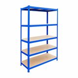 Merkloos / Sans marque Relaxdays Stellingkast - 200 x 120 x 50 cm - 875 kg - blauw
