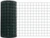 vidaXL Euro-hek met palen 25 x 0,6 m PVC-Coated Staal Groen Mesh