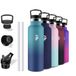 Grsta Thermosfles, 750 ml, BPA-vrij, drinkfles met rietje, lekvrij, roestvrijstalen waterfles