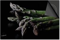Dietrix Inductie Beschermer - 60x52cm - Groente en Fruit - Asperges op Zwart