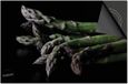 Dietrix Inductie Beschermer - 60x52cm - Groente en Fruit - Asperges op Zwart